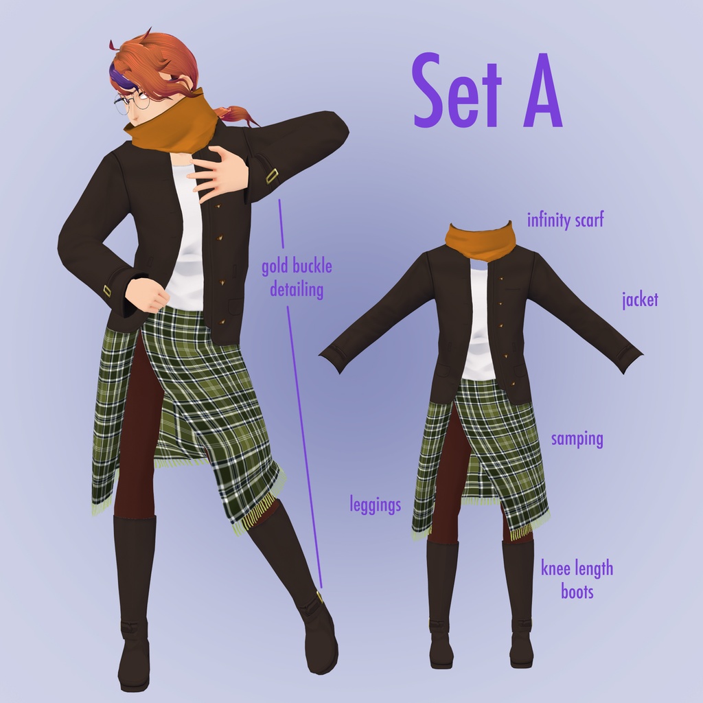 【VRoid用】男性向け冬コーデ 2020 Fall/Winter no°1