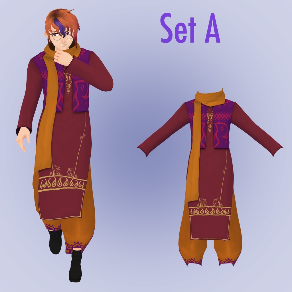 【VRoid用】南アジア風冬コーデ Fall/Winter no°2 サルワール・カミーずShalwar Kameez