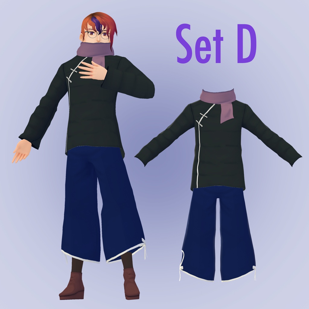 【VRoid用】男性向け冬コーデ中華風 2020 Fall/Winter no°3