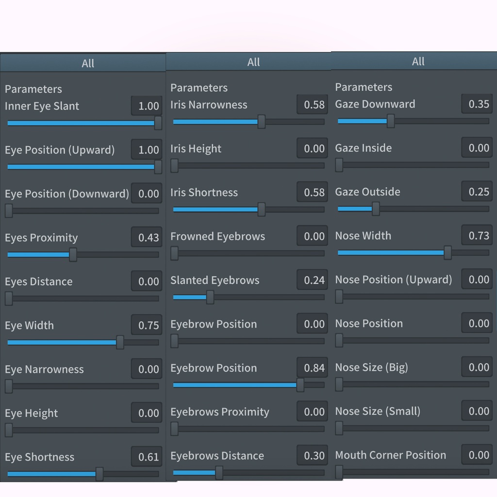 【VRoid β用】Soft Shaded Face & Hair Preset (Male) ソフト顔とヘアプリセット(男性)