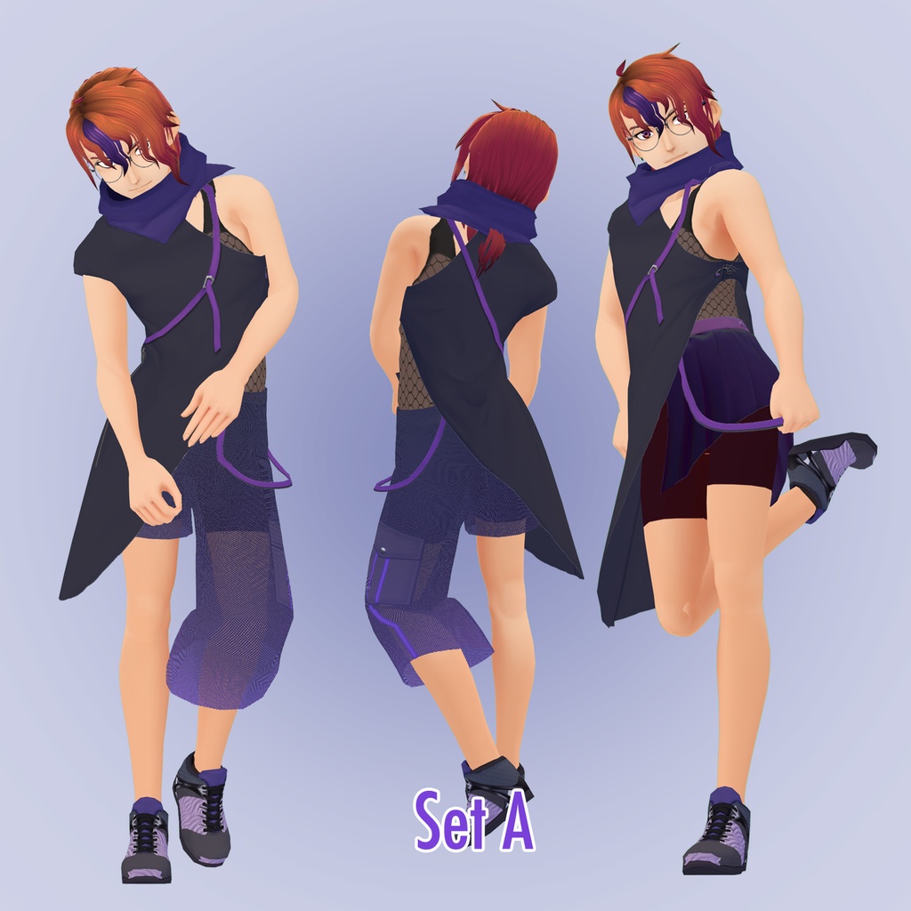 【VRoid用】サイバーパンクコーデ Cyberpunk Combo