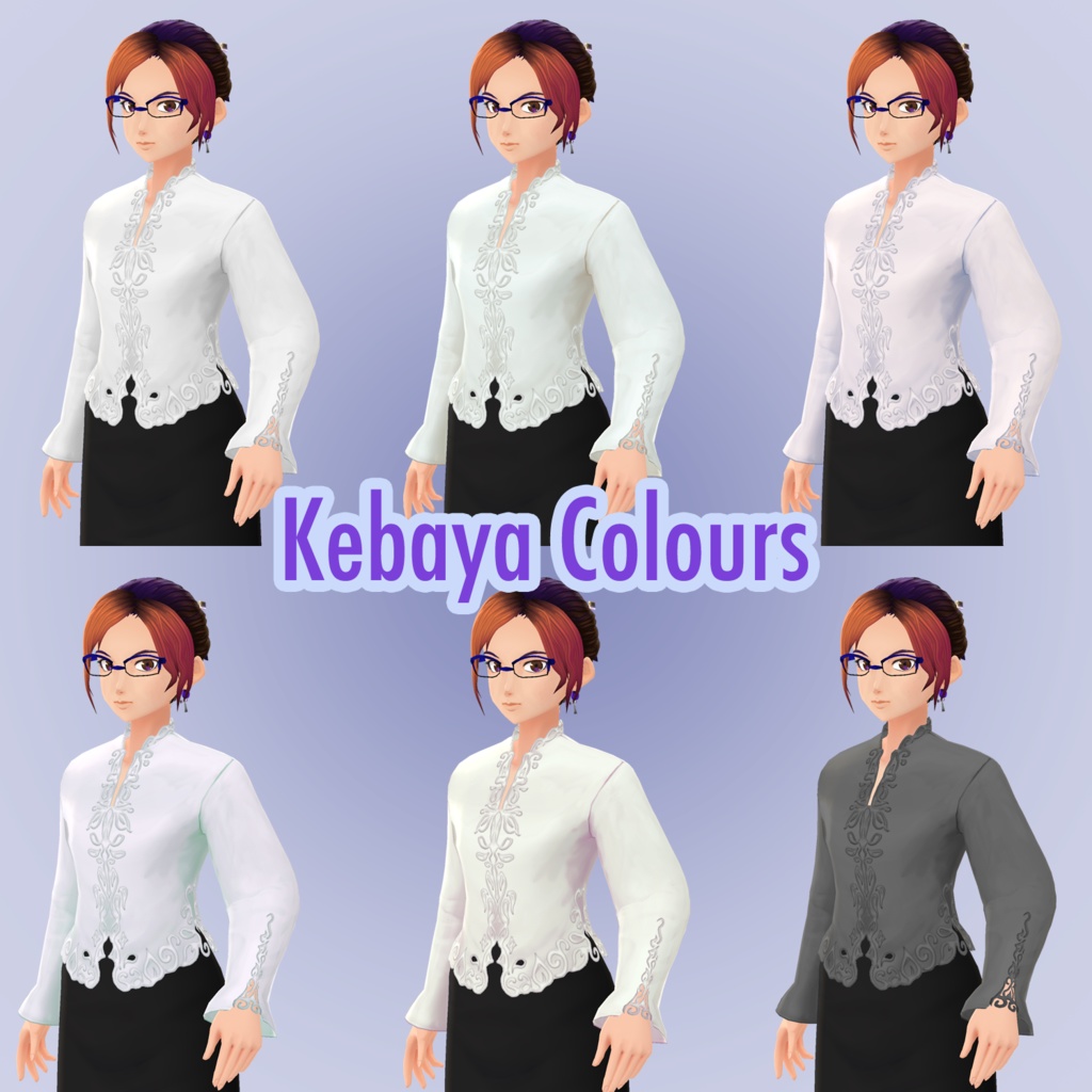 【VRoid用】ファンタジー東南アシア風 Dutch Kebaya Fantasy Top