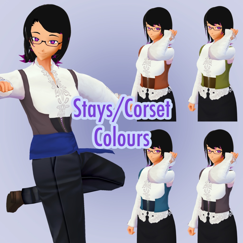 【VRoid用】ファンタジー東南アシア風 Dutch Kebaya Fantasy Top