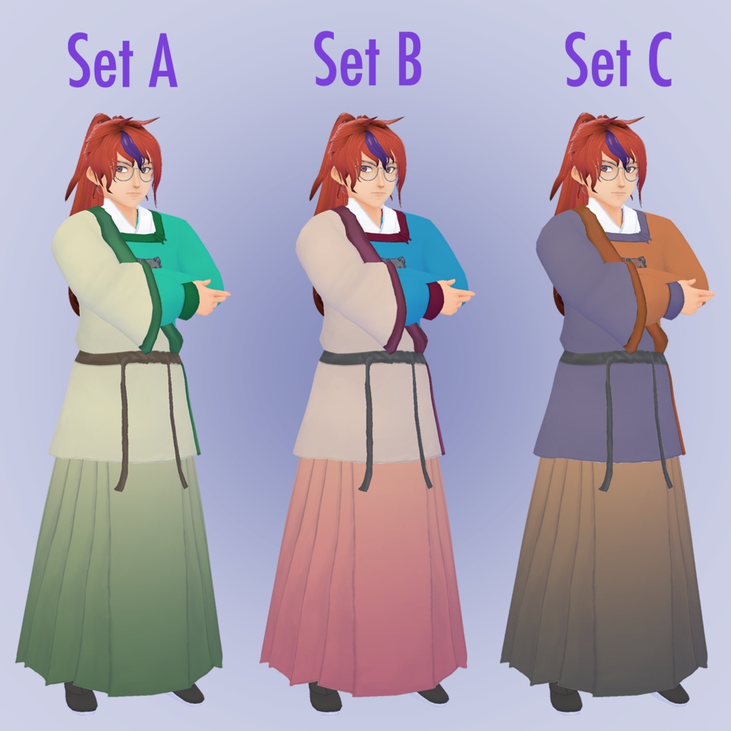 【VRoid正式版】中華風 武侠コーデ2Wuxia Combi 2