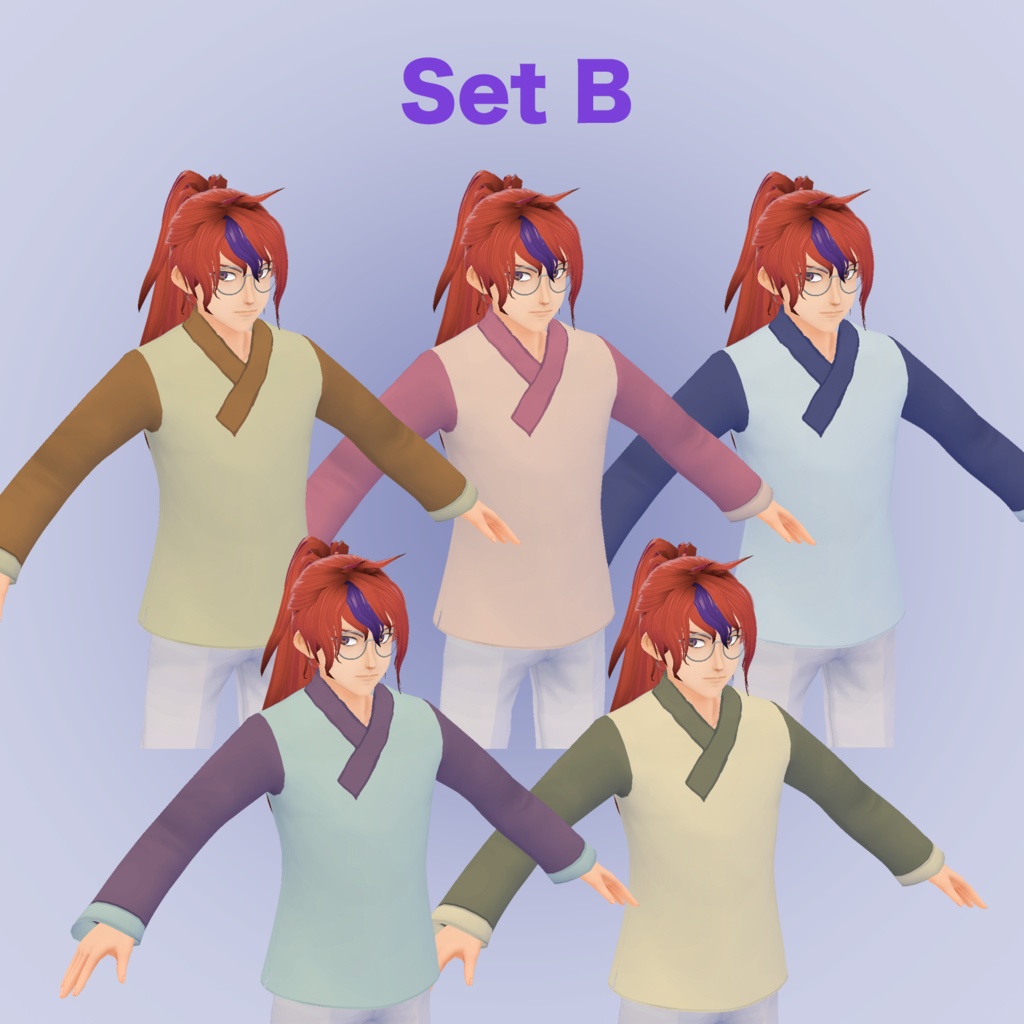 【VRoid正式版】モダン中華風シャツ Modern Hanfu Shirt