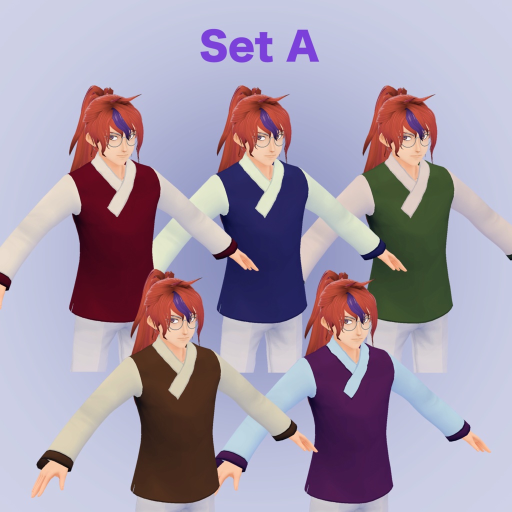 【VRoid正式版】モダン中華風シャツ Modern Hanfu Shirt