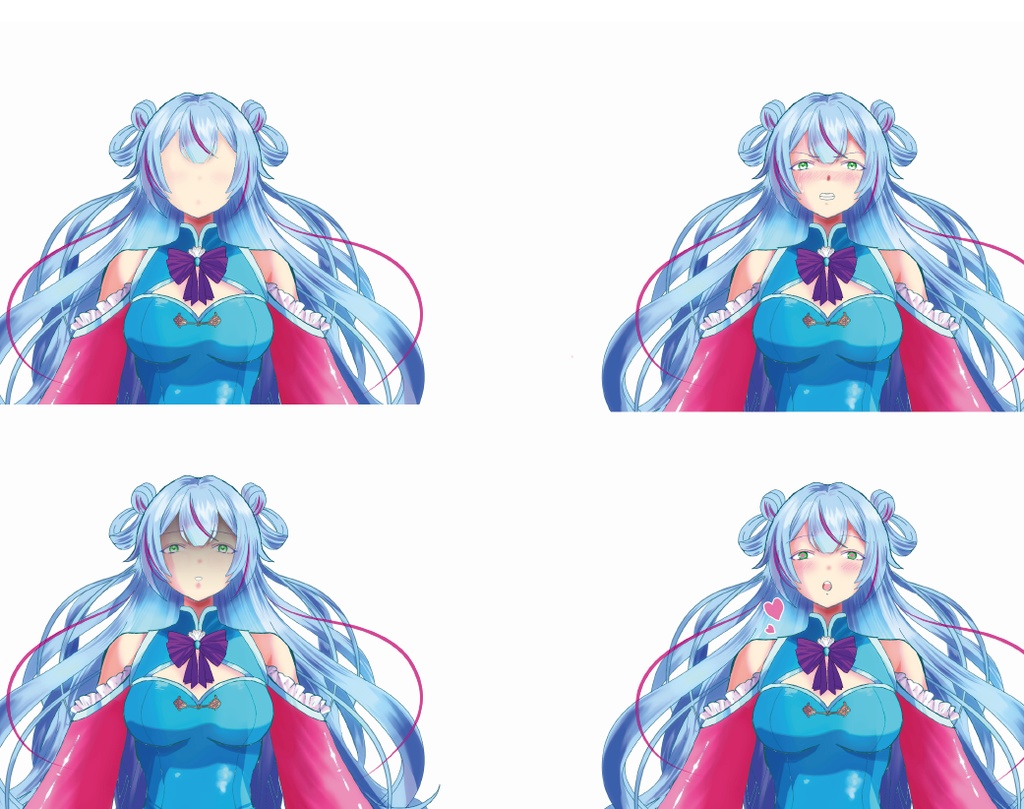 女性キャラ立ち絵 表情差分