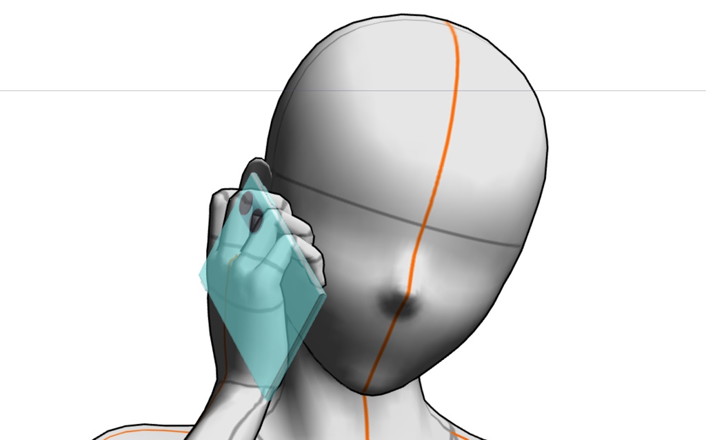 【3Dモデル/FBX】スマートフォン(シンプル)|作画補助・CLIP STUDIO対応