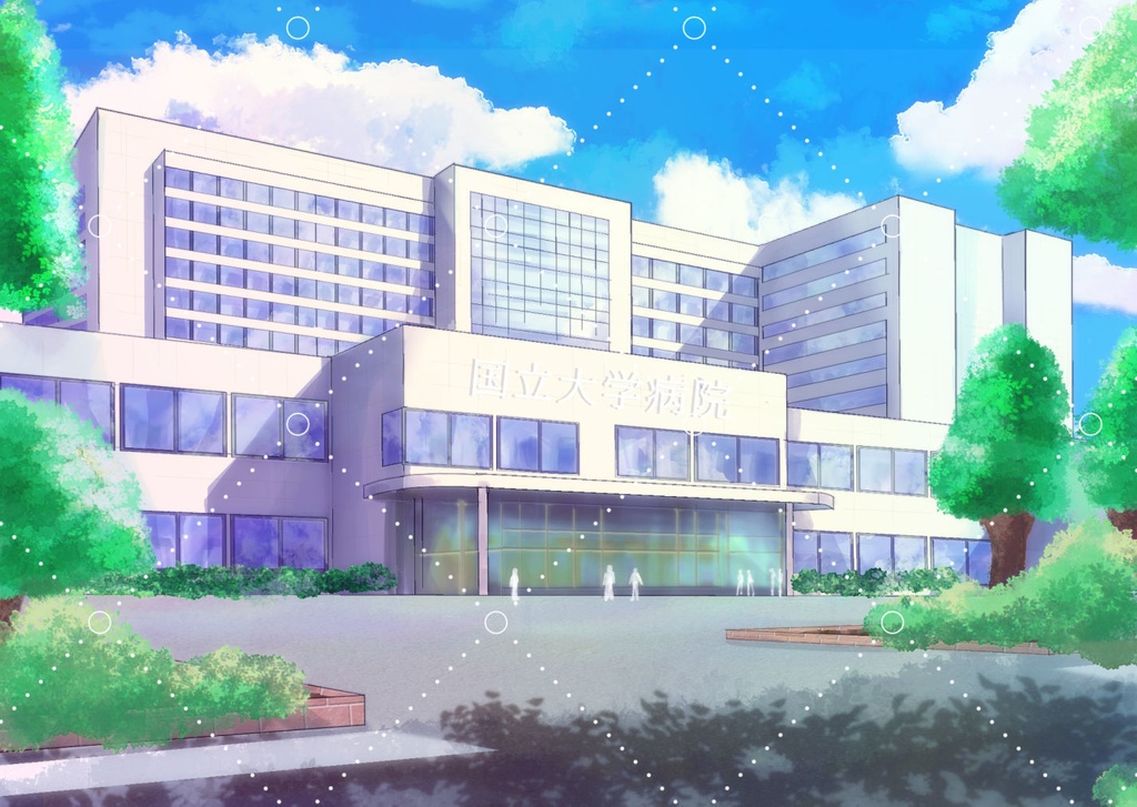 🌸大学病院・総合病院 背景セット(春/新緑差分あり)🌿