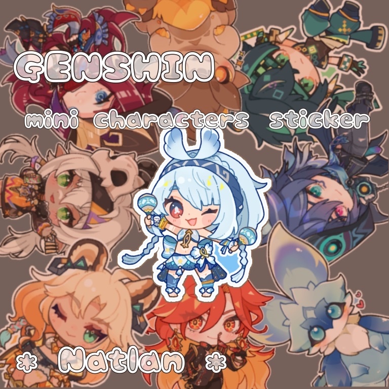 【在庫限り】デフォルメイラスト ステッカー【原神】