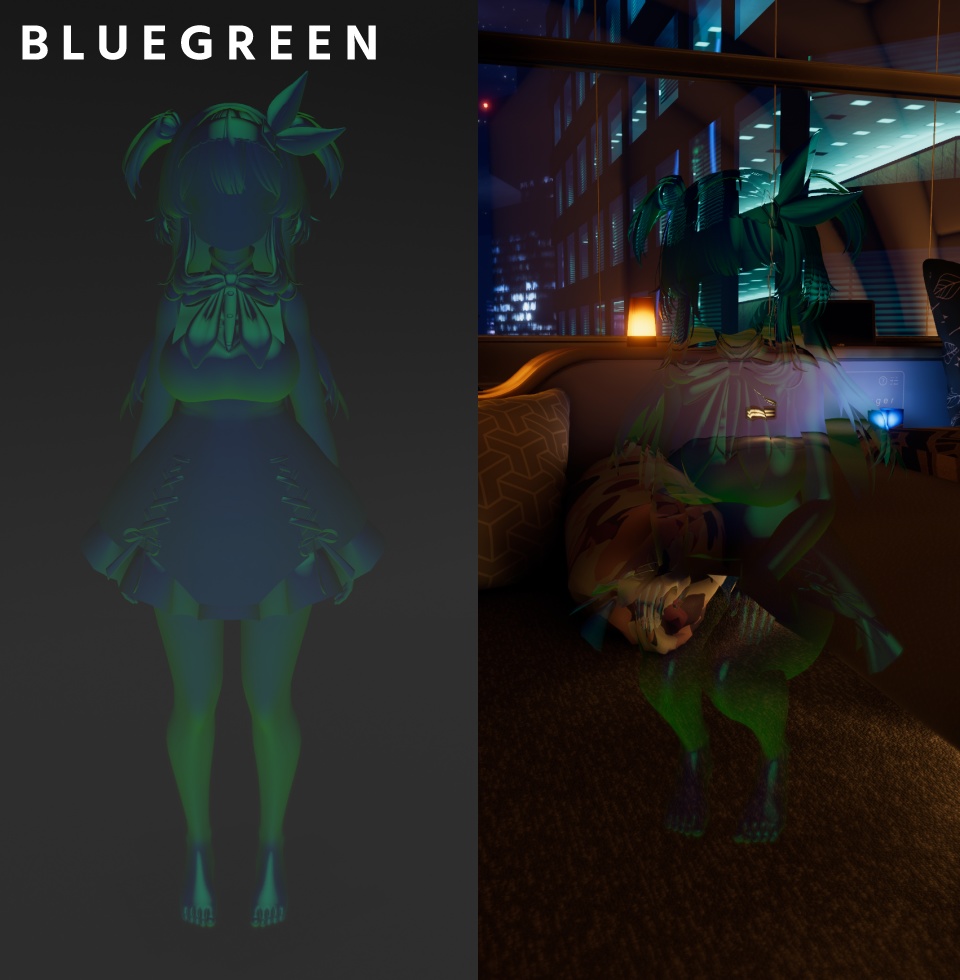 アバター透明化/光学迷彩素材〈Stealth Cloak Material〉四色+軽量版