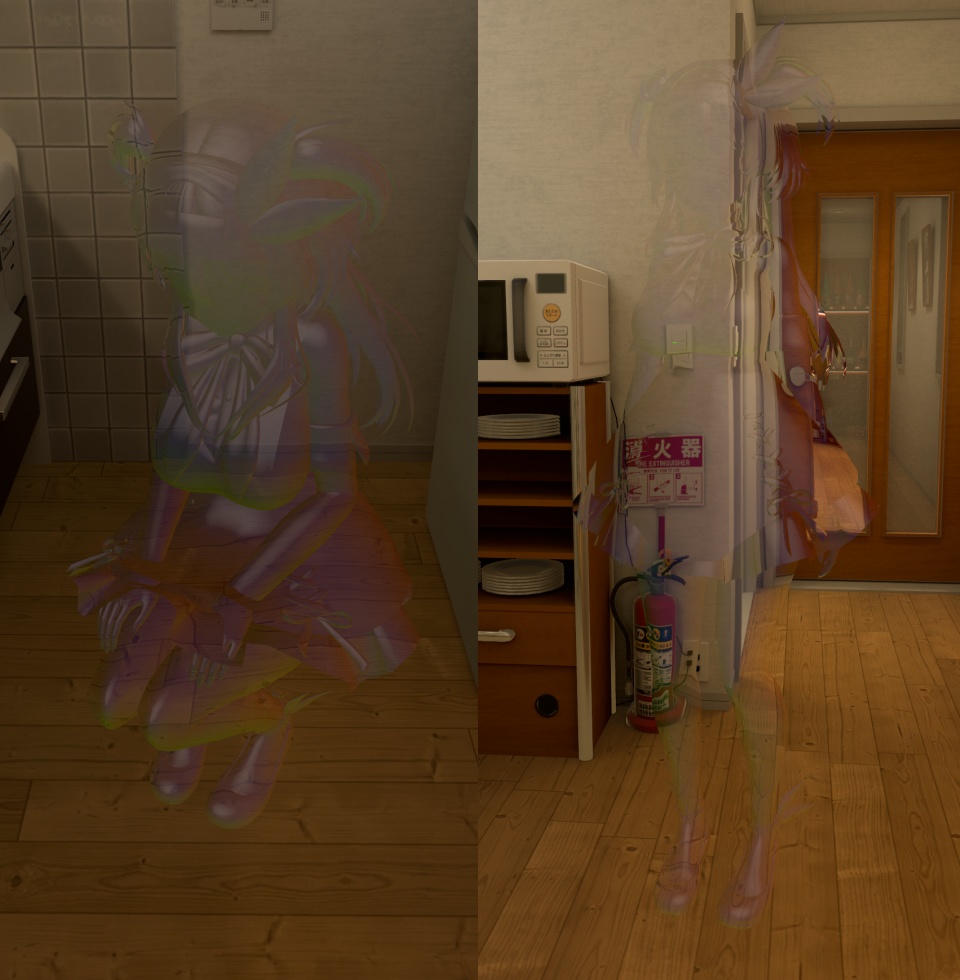 アバター透明化/光学迷彩素材〈Stealth Cloak Material〉四色+軽量版