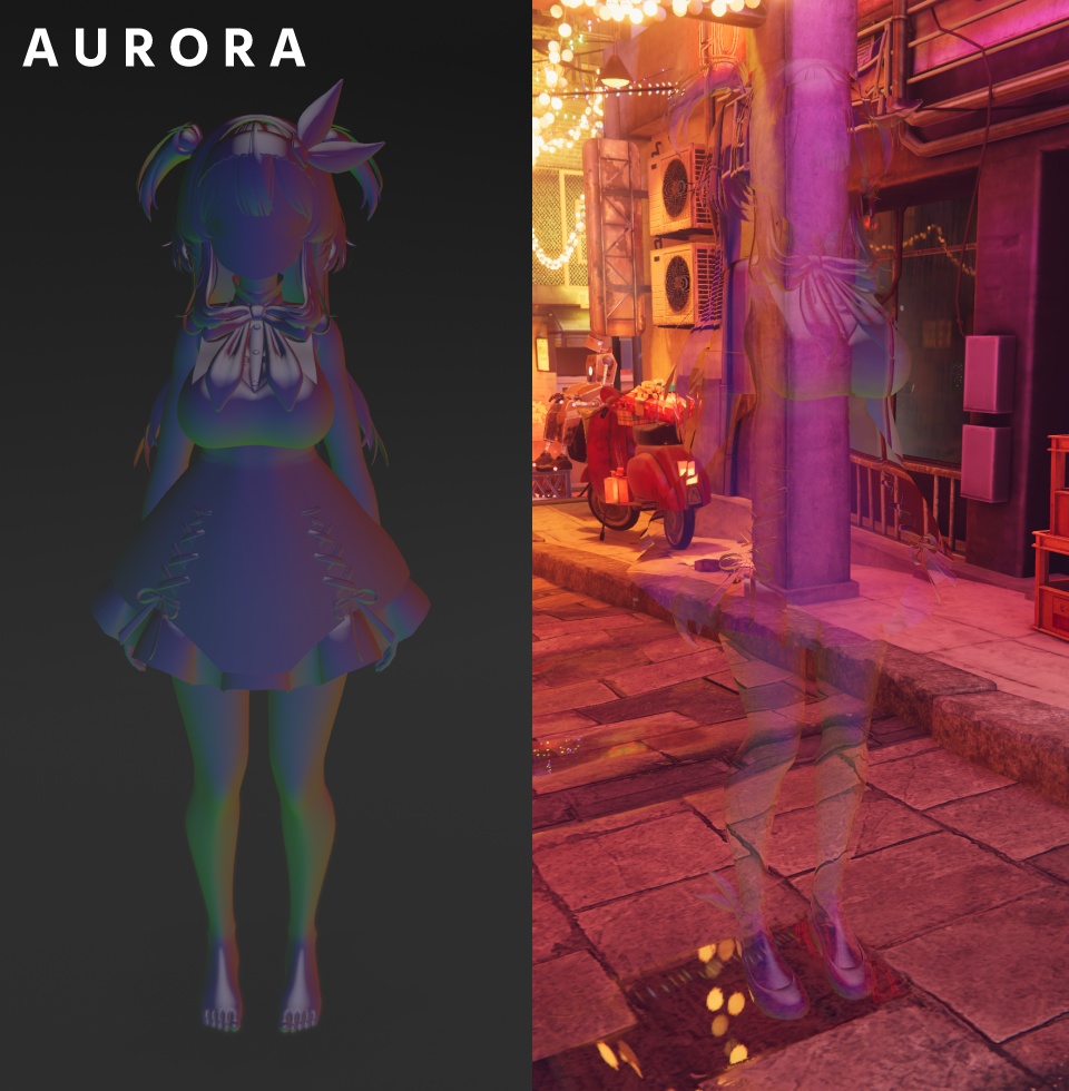 アバター透明化/光学迷彩素材〈Stealth Cloak Material〉四色+軽量版