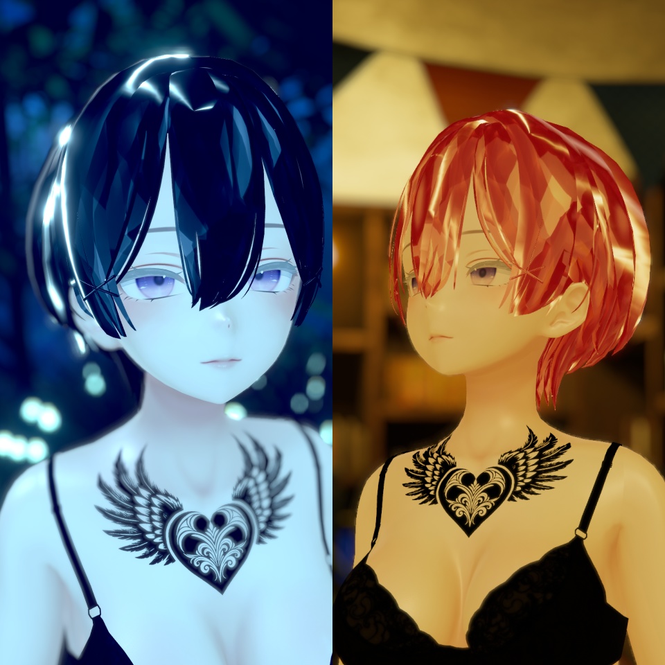 汎用💎アバターの髪を宝石にする素材14種〈Crystalized_Hair〉