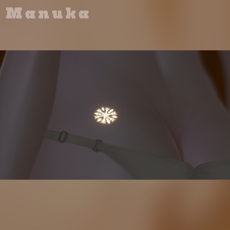 汎用・VRC想定❄光る雪のデカール(タトゥー)/Snowflake Decal