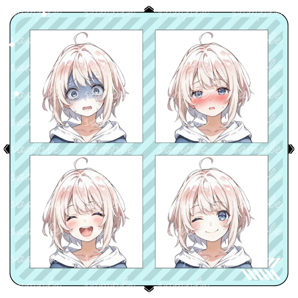 立ち絵素材_No.1_フリー素材_パーカー_全身_女の子_ピンク髪