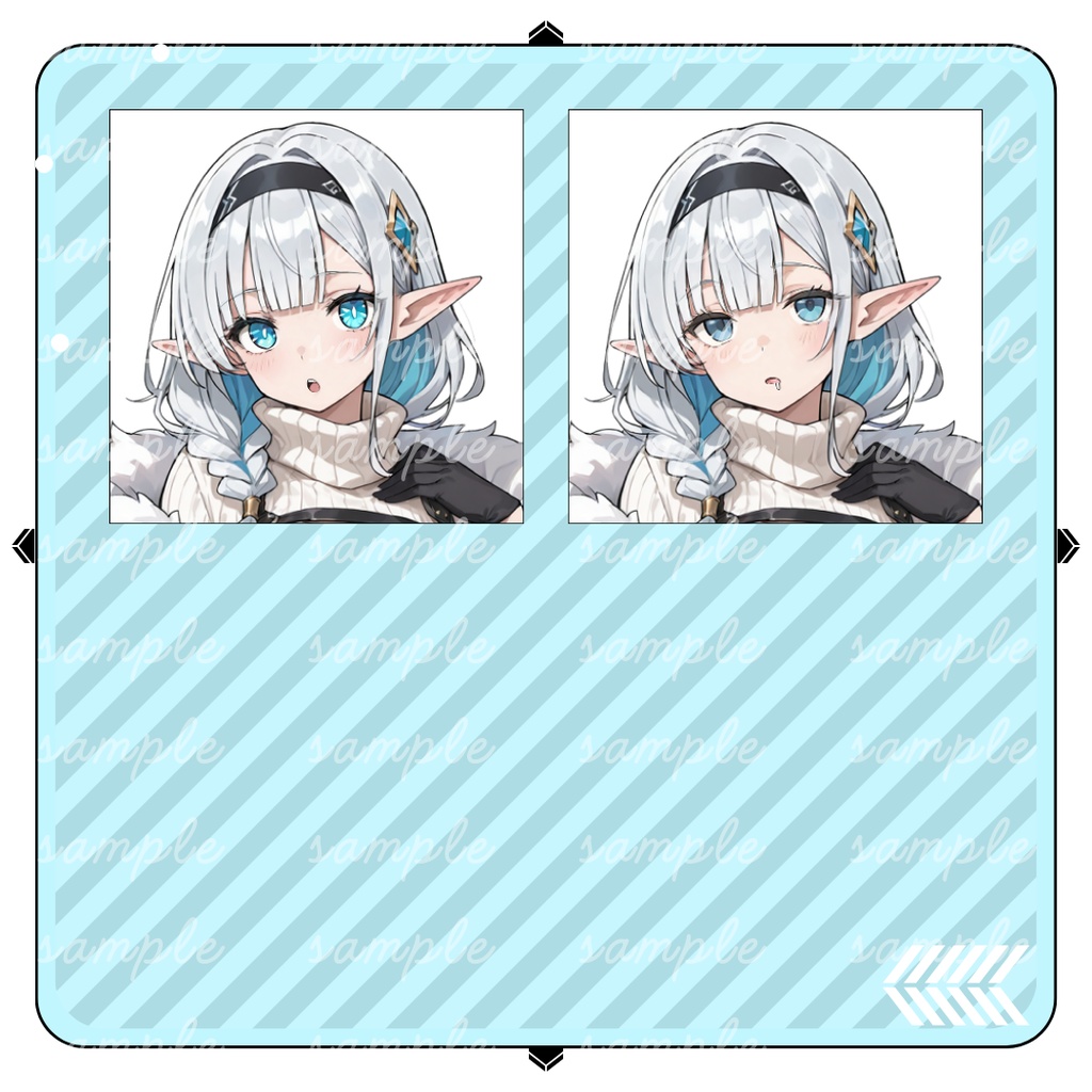 立ち絵素材_No.4_フリー素材_冬服_全身_女性_銀髪_エルフ