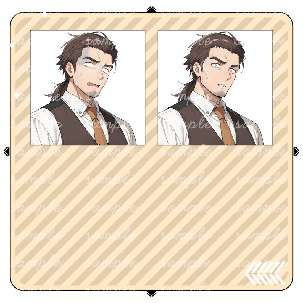 立ち絵素材_No.5_フリー素材_全身_男性_茶髪_ダンディ_マスター