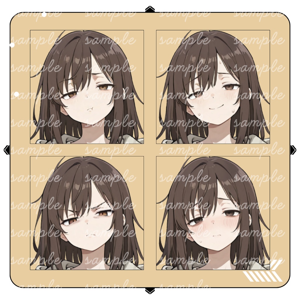 【TRPG立ち絵】寝不足気味のフリー記者|全身|表情差分12種|現代CoC対応