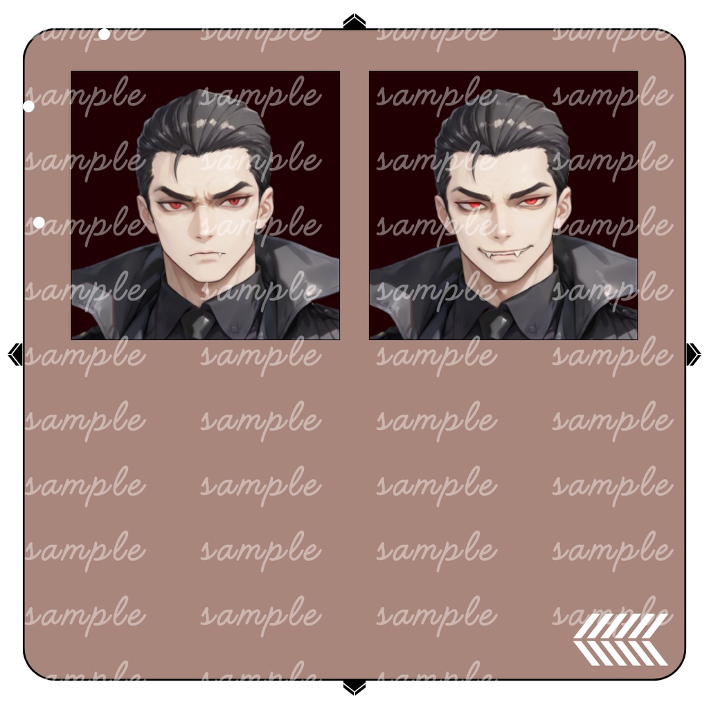 【TRPG立ち絵】冷たい目つきの吸血鬼|全身|表情差分10種