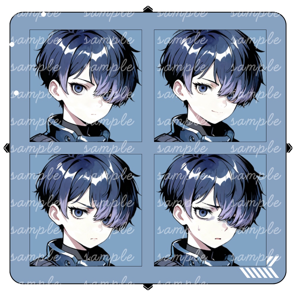 【TRPG立ち絵】無感情な特殊部隊エージェント|全身|表情10種|現代CoC