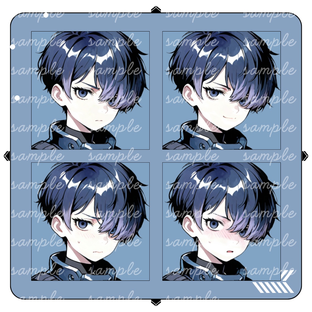 【TRPG立ち絵】無感情な特殊部隊エージェント|全身|表情10種|現代CoC