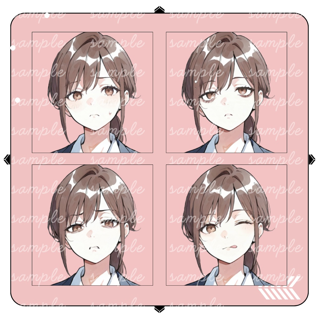 【TRPG立ち絵】忙しい受付スタッフ|全身|表情12種|現代CoC