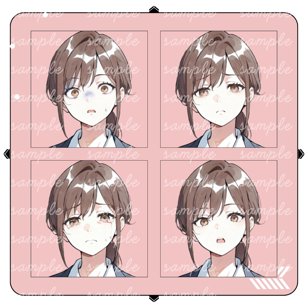 【TRPG立ち絵】忙しい受付スタッフ|全身|表情12種|現代CoC