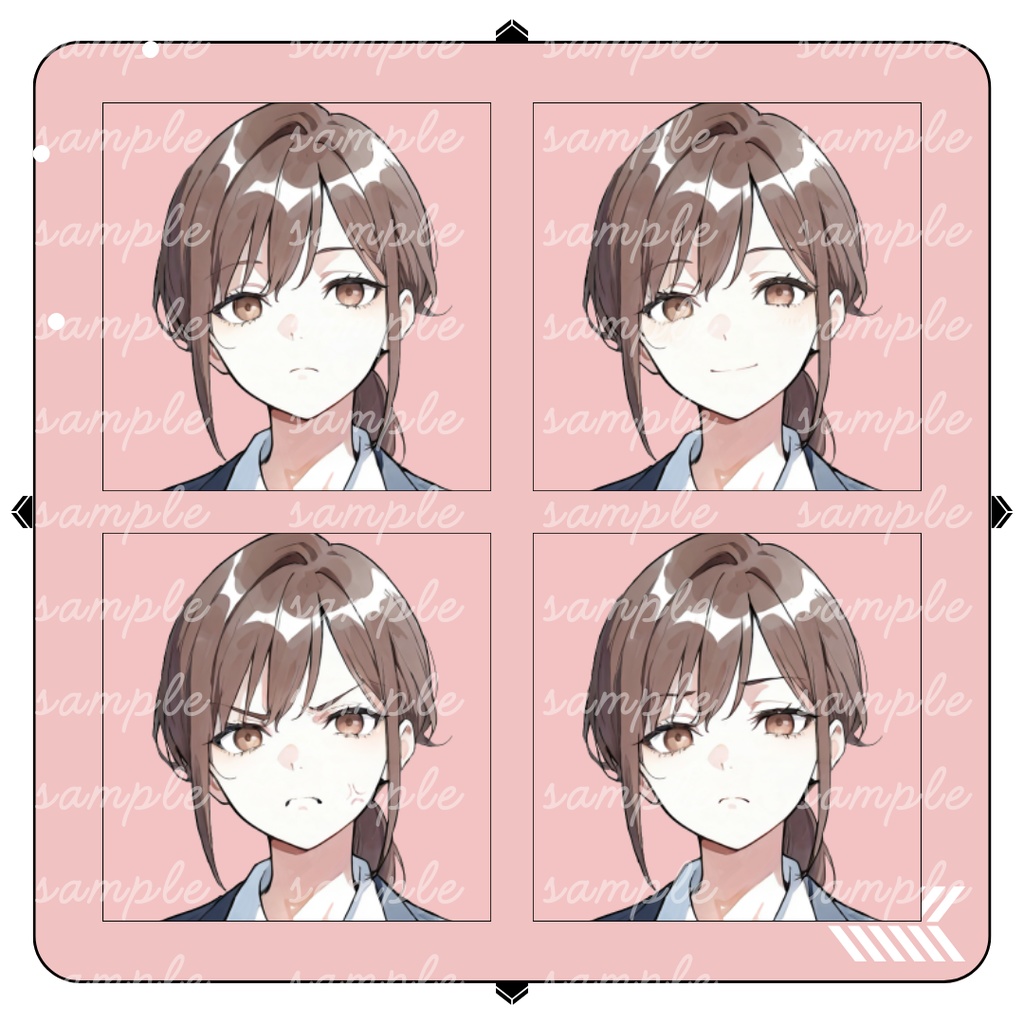 【TRPG立ち絵】忙しい受付スタッフ|全身|表情12種|現代CoC