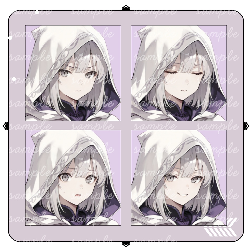 【TRPG立ち絵】中性的な霊術師|全身|表情12種|ファンタジーTRPG