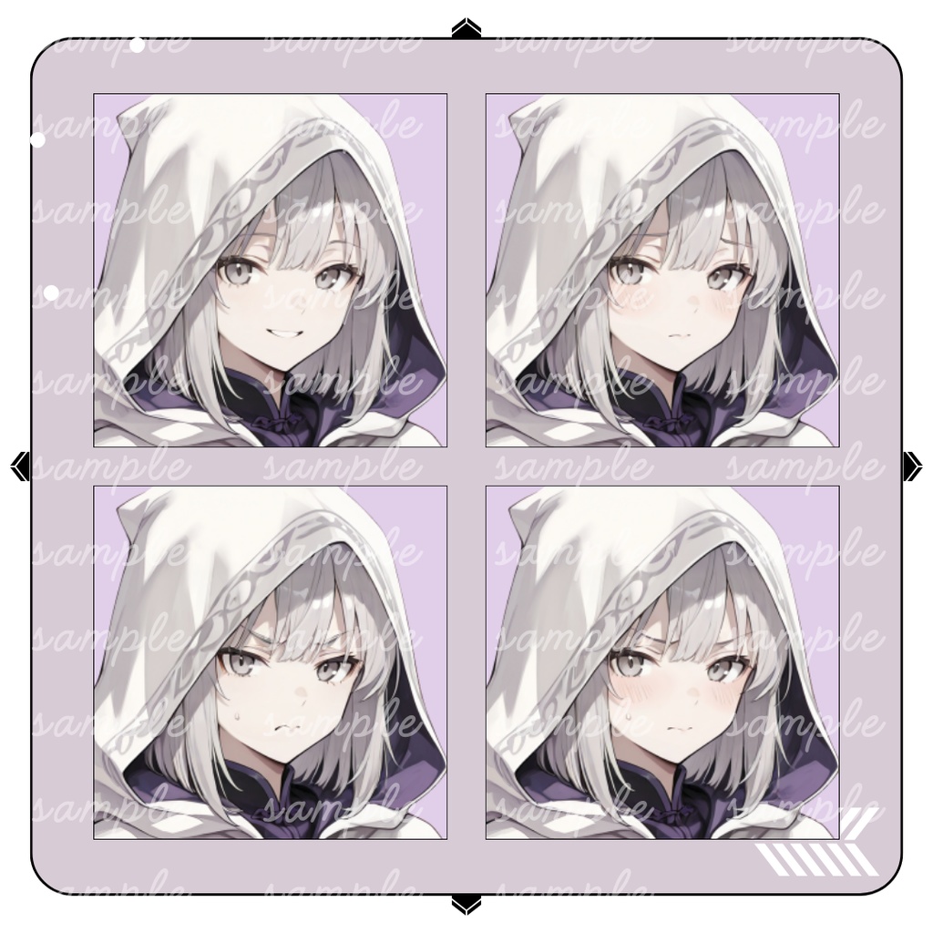 【TRPG立ち絵】中性的な霊術師|全身|表情12種|ファンタジーTRPG