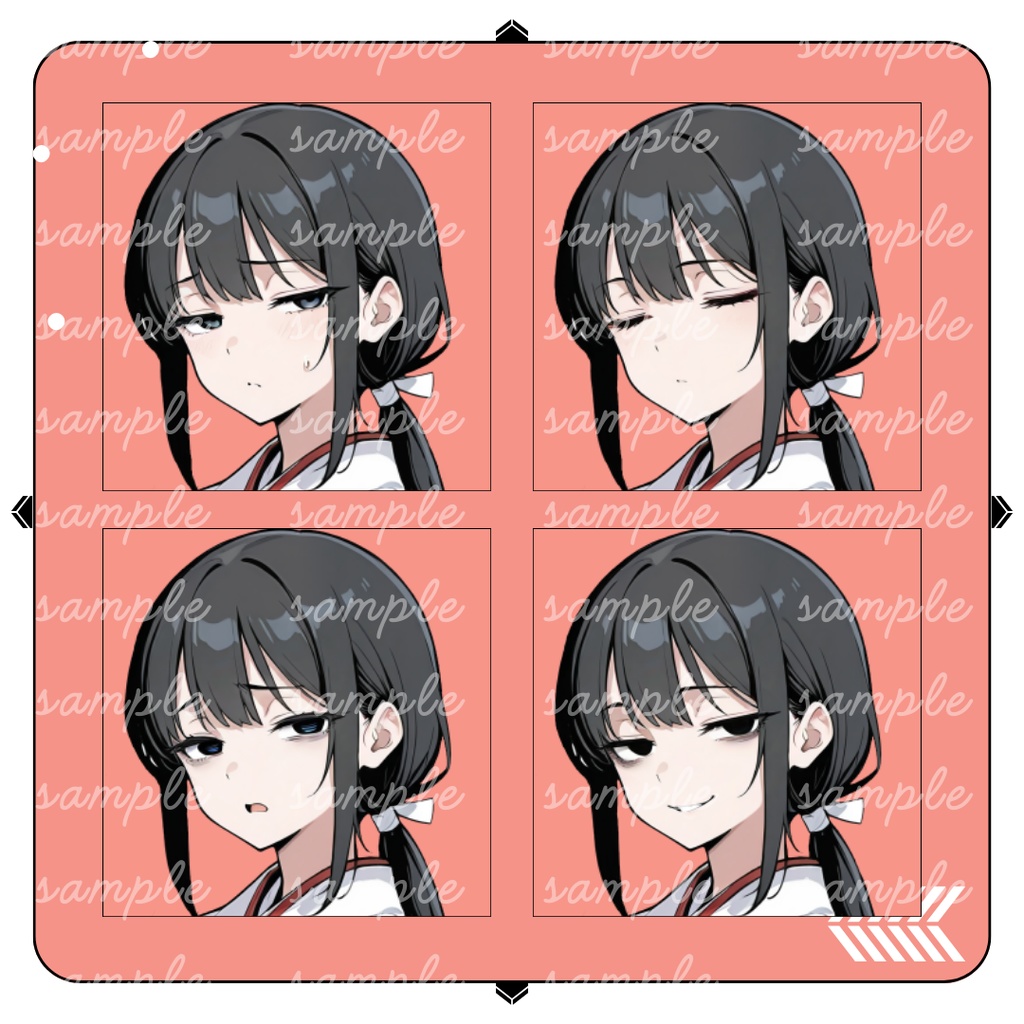 【TRPG立ち絵】怪異を知る若い巫女|女性|全身|表情差分12種|現代CoC対応