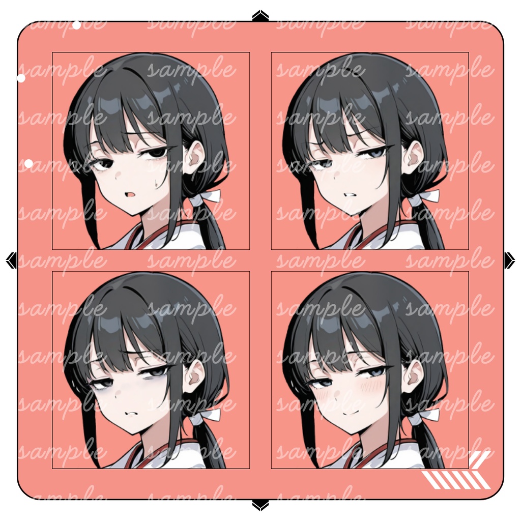 【TRPG立ち絵】怪異を知る若い巫女|女性|全身|表情差分12種|現代CoC対応