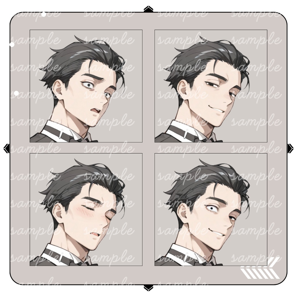 【TRPG立ち絵】落ち着いたバーテンダー|男性|全身|表情差分12種|現代CoC対応