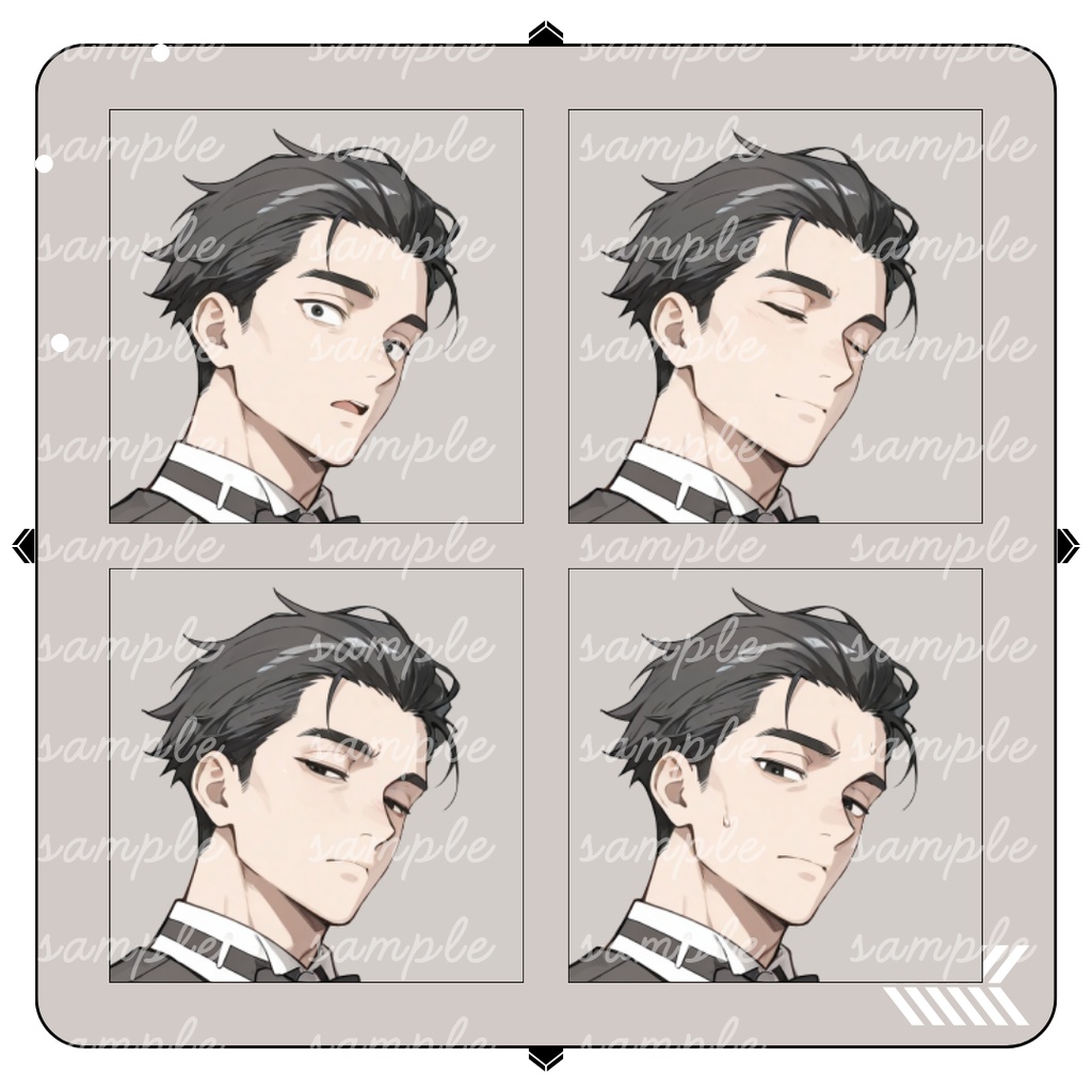 【TRPG立ち絵】落ち着いたバーテンダー|男性|全身|表情差分12種|現代CoC対応