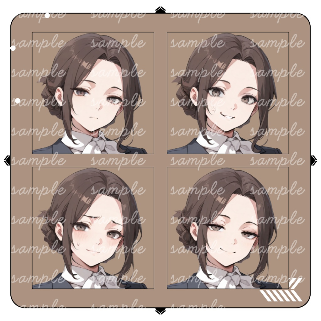 【TRPG立ち絵】上品なホテルコンシェルジュ|女性|全身|表情差分12種|現代CoC対応