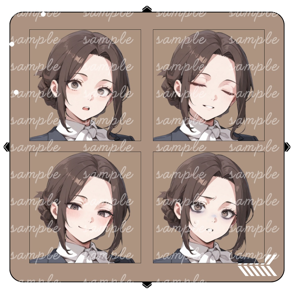 【TRPG立ち絵】上品なホテルコンシェルジュ|女性|全身|表情差分12種|現代CoC対応