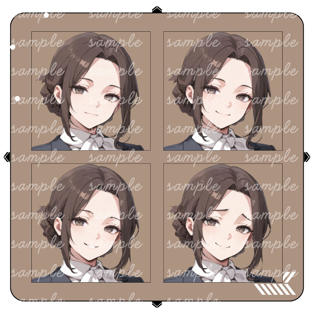 【TRPG立ち絵】上品なホテルコンシェルジュ|女性|全身|表情差分12種|現代CoC対応