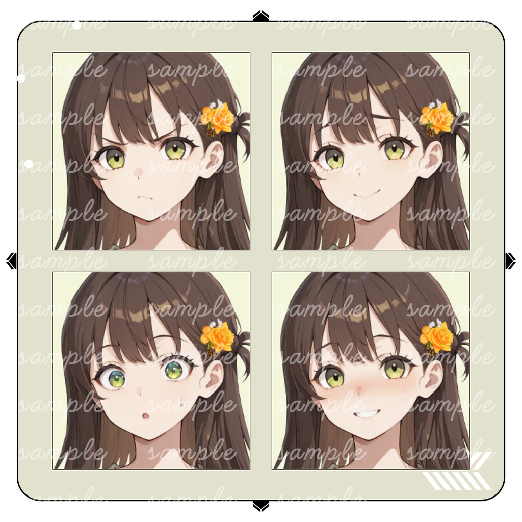 【TRPG立ち絵】街角のやさしい花屋さん|女性|全身|表情差分12種|現代TRPG対応