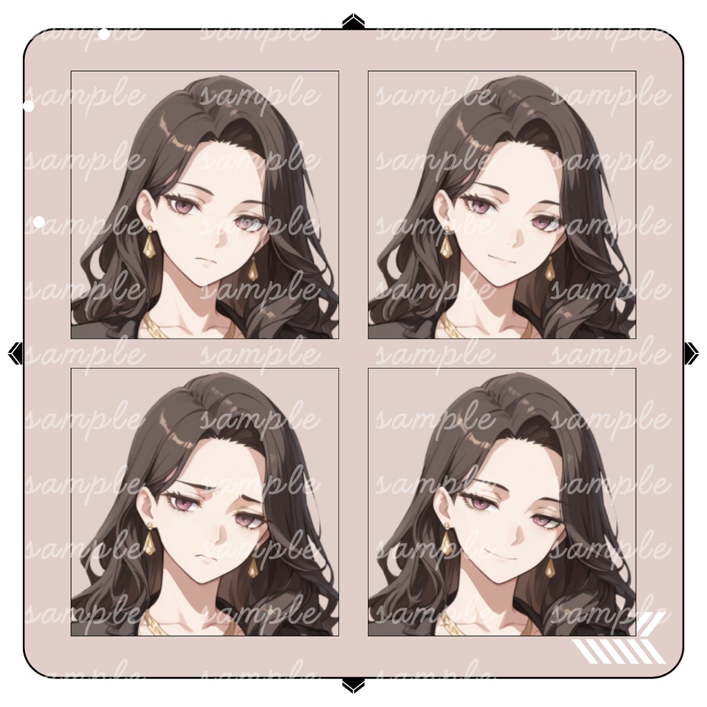 【TRPG立ち絵】夜の街を仕切る女|女性|全身|表情差分12種|現代TRPG対応