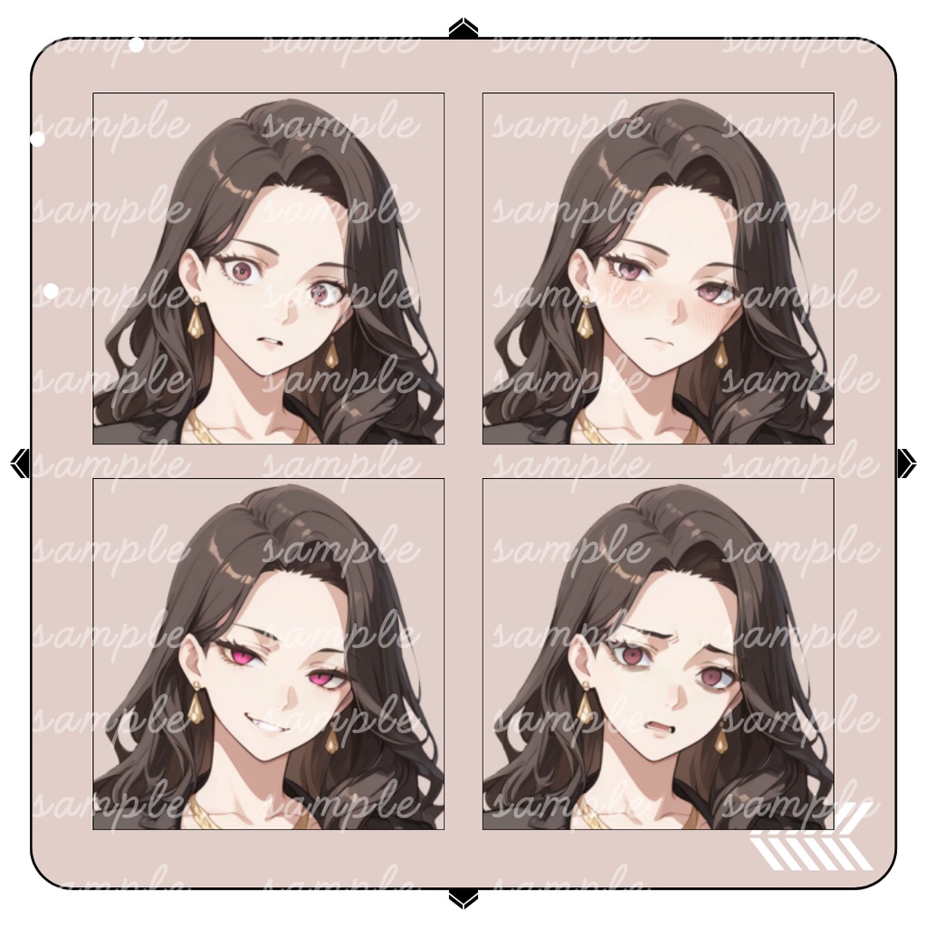 【TRPG立ち絵】夜の街を仕切る女|女性|全身|表情差分12種|現代TRPG対応