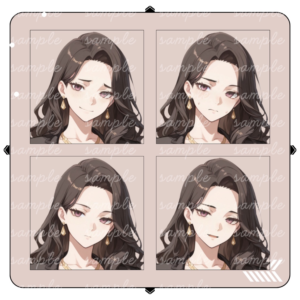 【TRPG立ち絵】夜の街を仕切る女|女性|全身|表情差分12種|現代TRPG対応