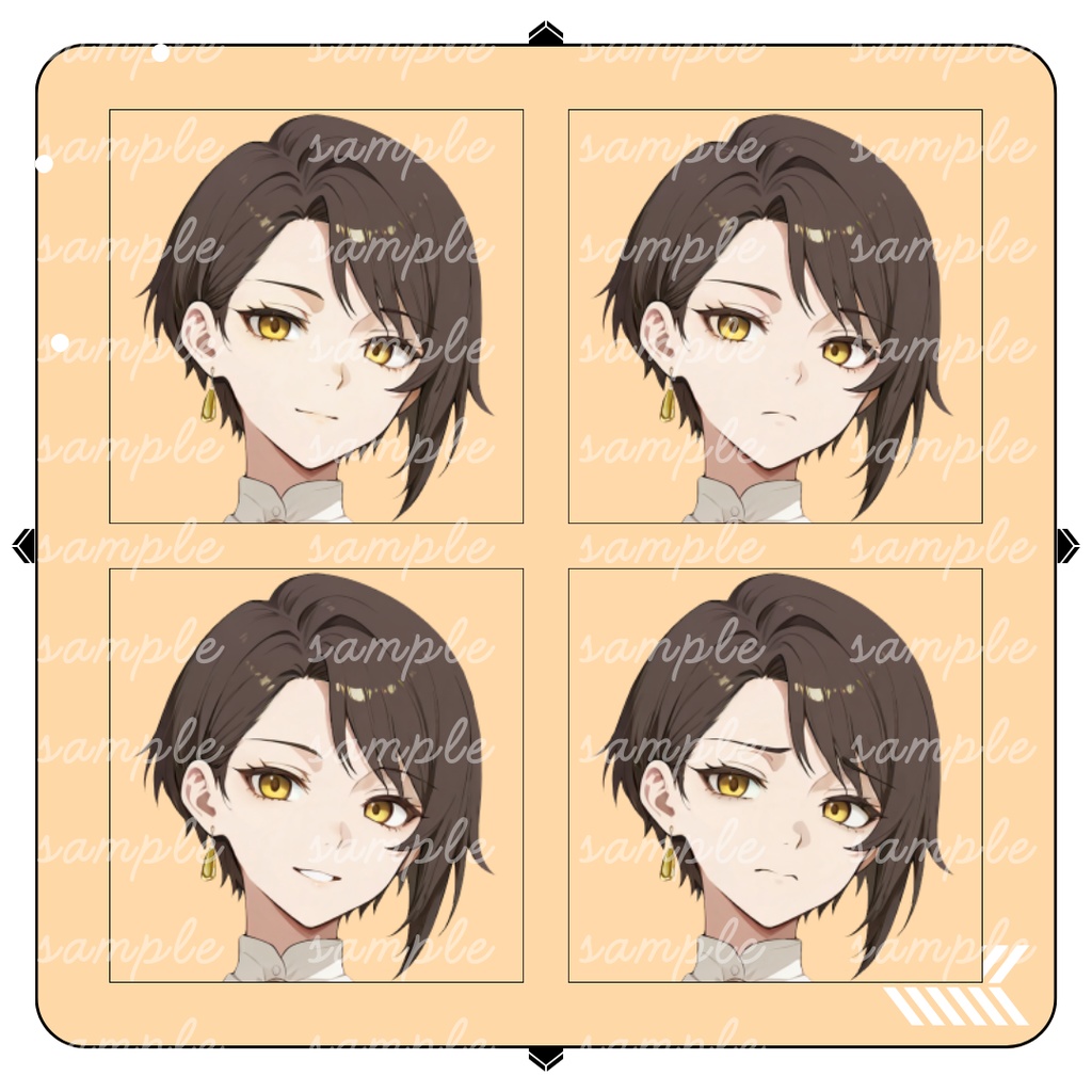 【TRPG立ち絵】骨董店の若い女性店主|全身|表情差分12種|現代CoC対応