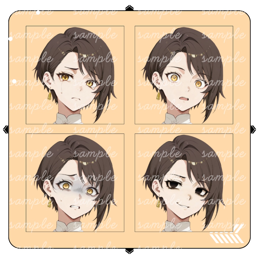 【TRPG立ち絵】骨董店の若い女性店主|全身|表情差分12種|現代CoC対応