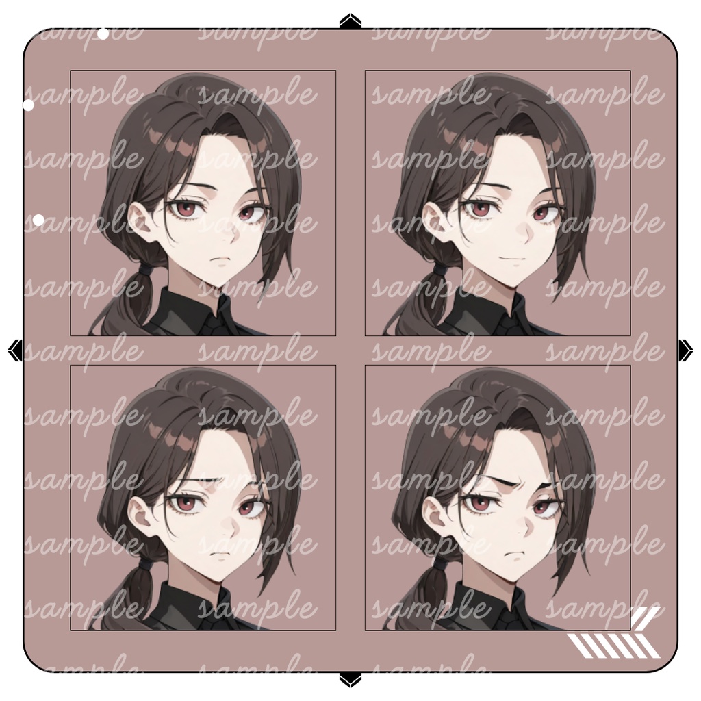 【TRPG立ち絵】裏帳簿を握る静かな女|女性|全身|表情差分12種|現代TRPG対応