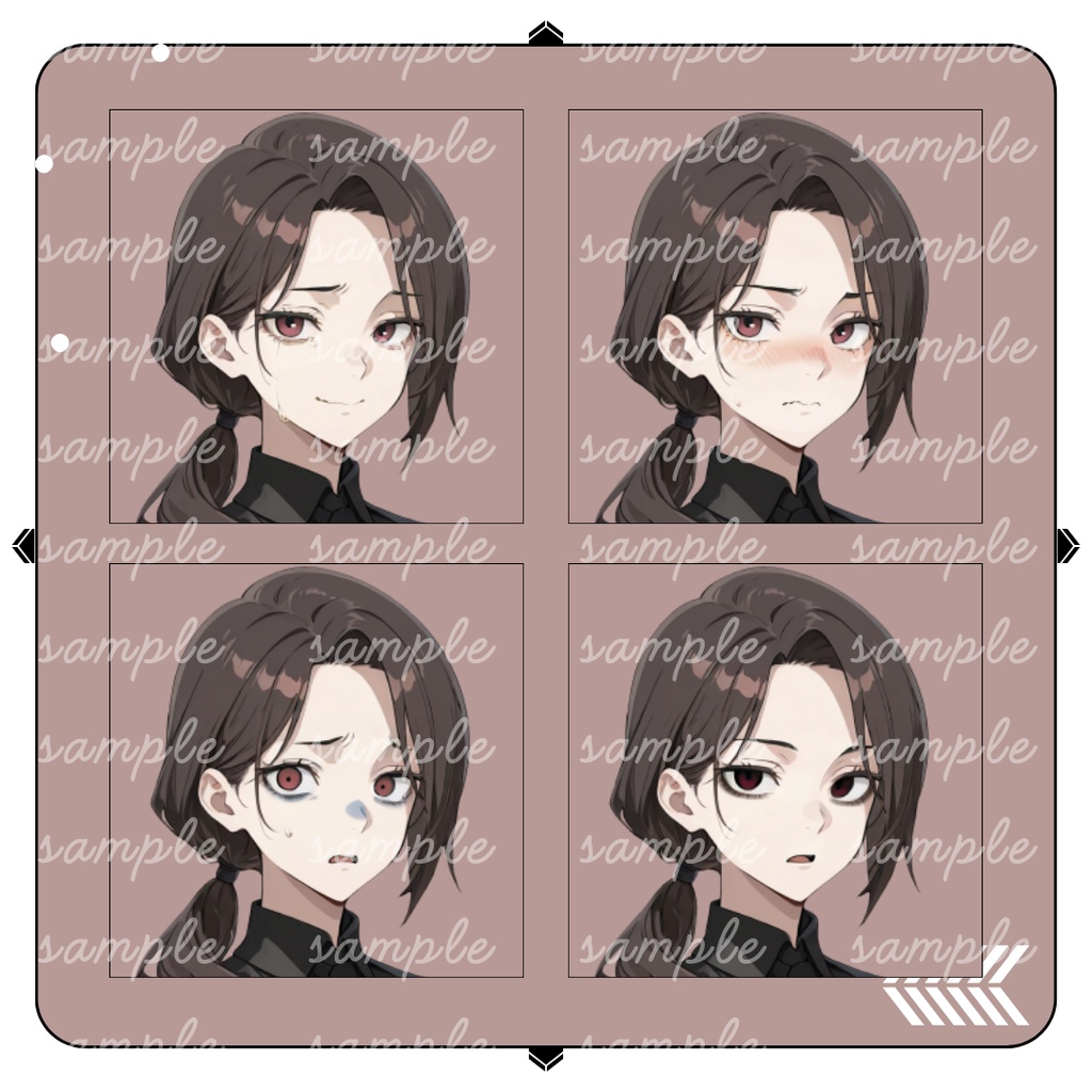 【TRPG立ち絵】裏帳簿を握る静かな女|女性|全身|表情差分12種|現代TRPG対応