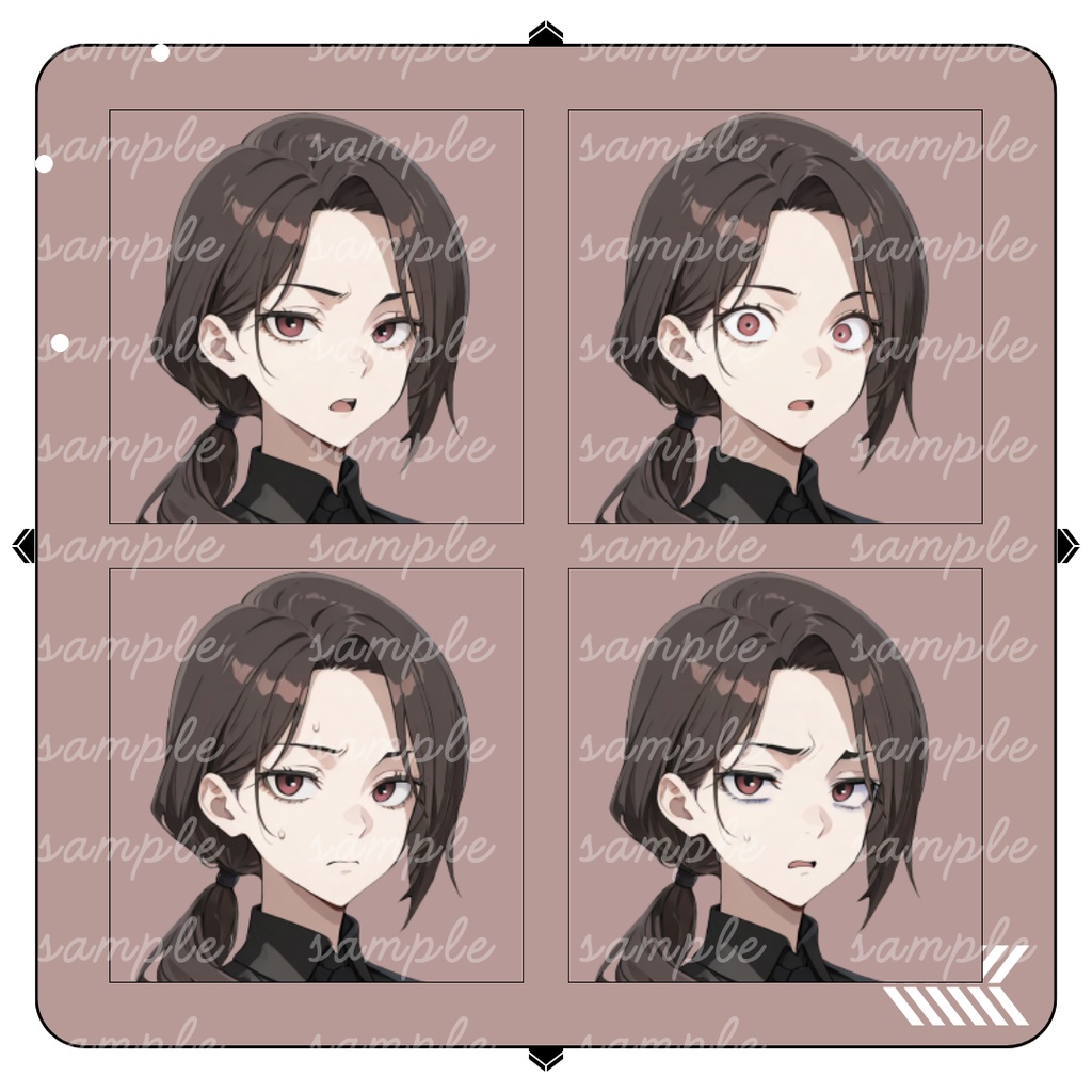 【TRPG立ち絵】裏帳簿を握る静かな女|女性|全身|表情差分12種|現代TRPG対応