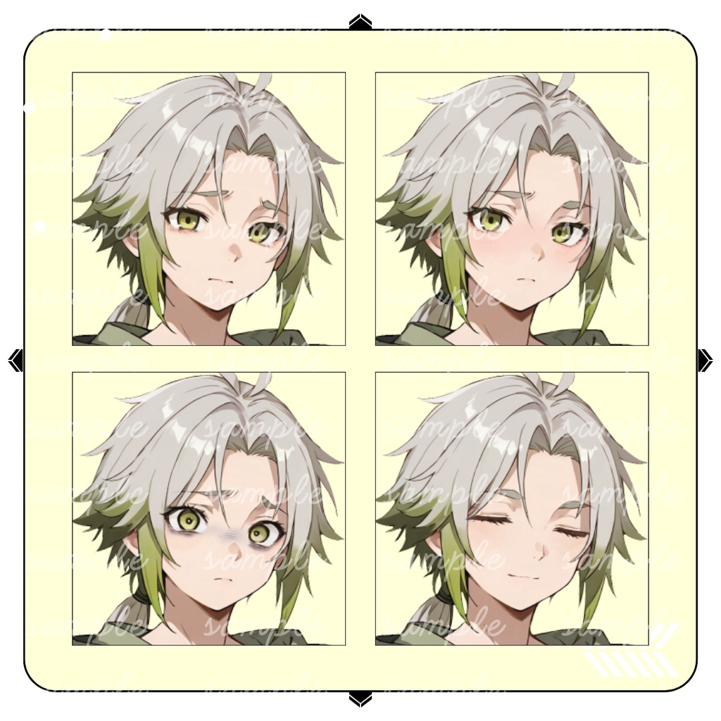 【TRPG立ち絵】森で薬草を扱う若い薬師|男性|全身|表情差分12種|ファンタジーTRPG対応