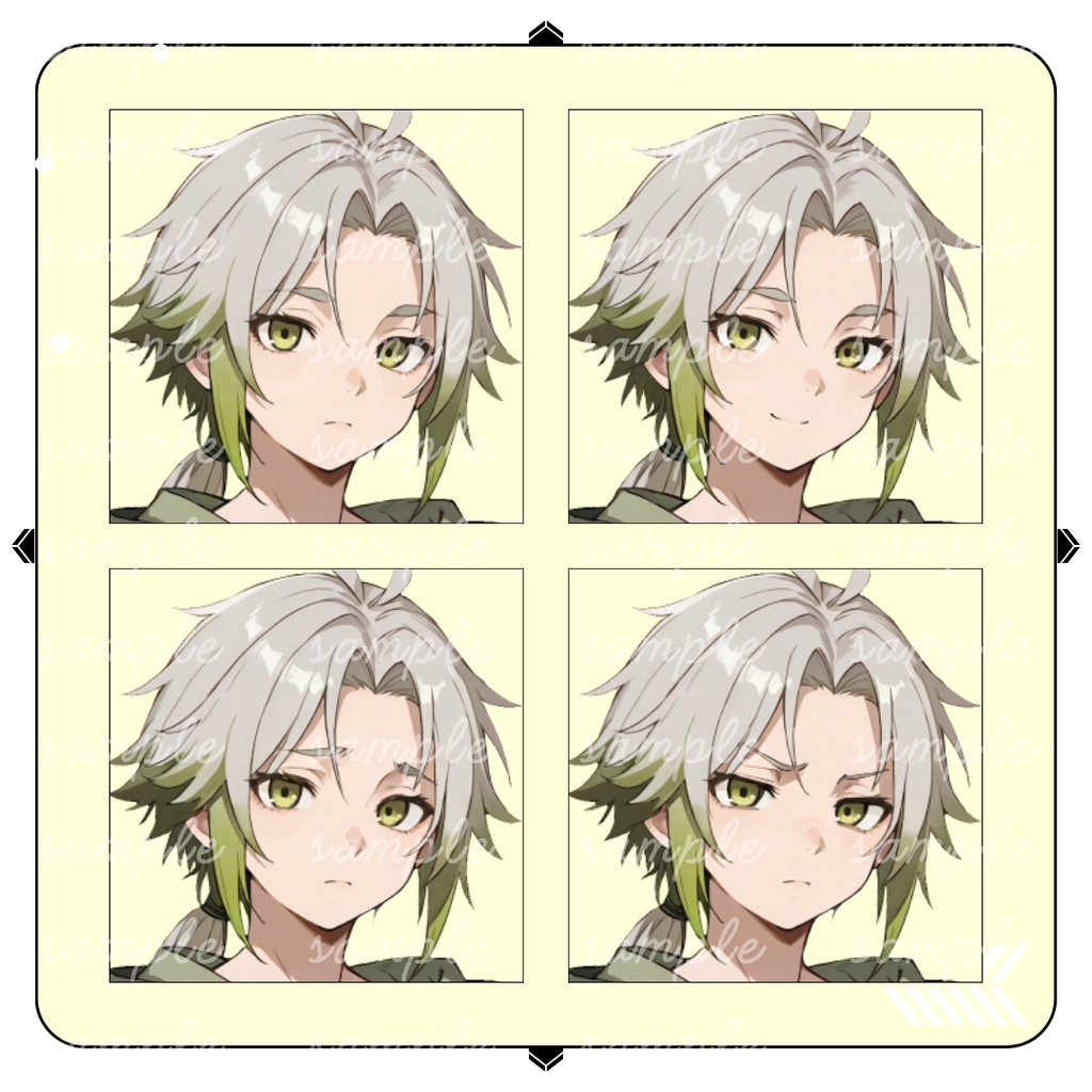 【TRPG立ち絵】森で薬草を扱う若い薬師|男性|全身|表情差分12種|ファンタジーTRPG対応