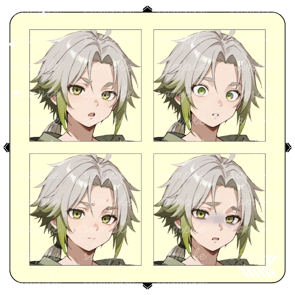 【TRPG立ち絵】森で薬草を扱う若い薬師|男性|全身|表情差分12種|ファンタジーTRPG対応